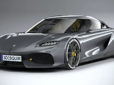 Koenigsegg Gemera 2021 LowPoly Low-poly 3D model