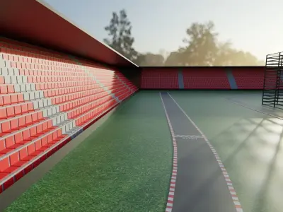 Race Track Low-poly 3D model