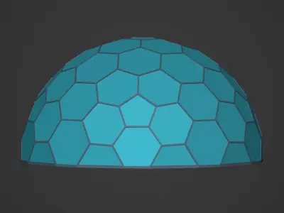 Geodesic Dome Low-poly 3D model