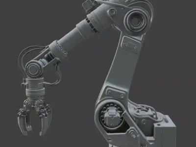 Industrial Robotic Arm 3D Model 3D model