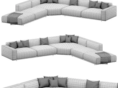 BOHEME sofa by rugiano 3D model