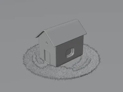 Small Tiny hut House 3D model