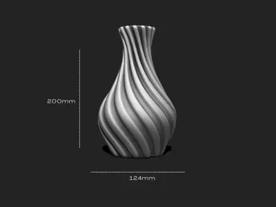 Spiral Vase 01 - Modern Home Decor - Flower Pot DIY - Table Vase 3D print model