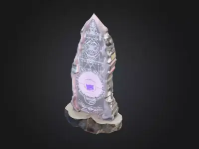 Arcane Crystal Obelisk Low-poly 3D model