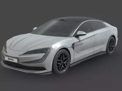 Low Poly Car - BYD Yangwang U7 Low-poly 3D model