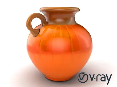 Mediterranean Amphora Pot Decorative Model Pack Low-poly 3D model