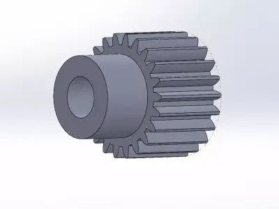 Spur gear    Module 1   22 theeth   SolidWorks  STEP files 3D model