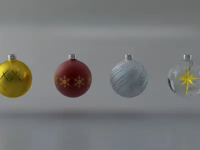 Christmas balls Free 3D model