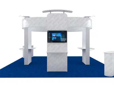 Exhibition booth 20x20ft 3DM019 3D model