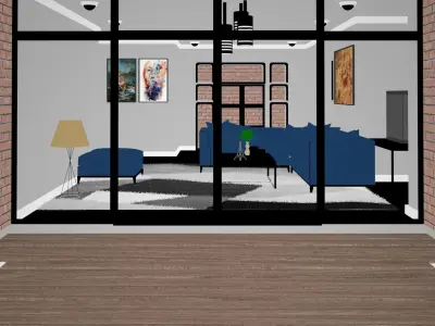 Interior Living Room - 02 3D model