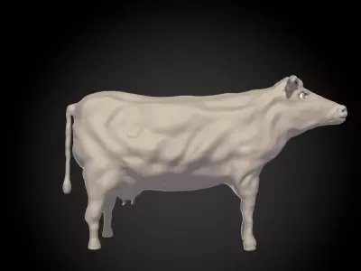 cartoon cow animal 3D model
