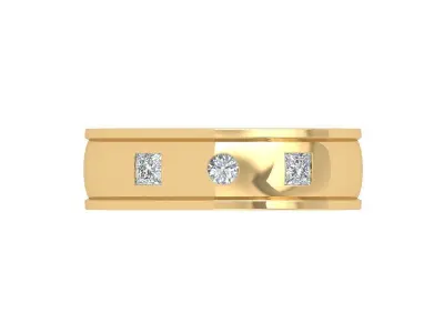 Solitaire Wedding Band 3D print model