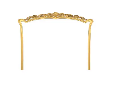 Classic Carved Bed 3D model 12 3D model