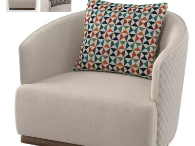 Opera luxury Italian armchair 3D model