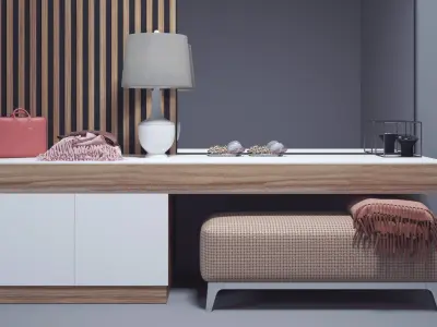 Table Wall Unit  3D model