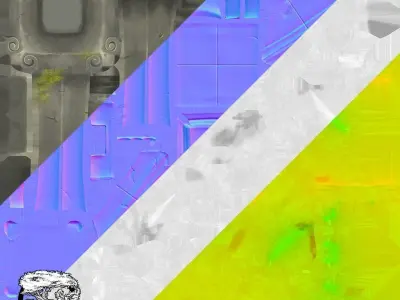 Japanese Stone Lanterns Low-poly 3D model