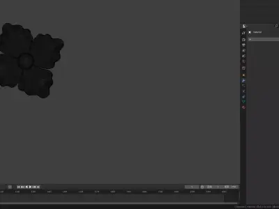 aroque Style Golden Flower Brooch 3D print model