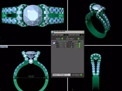 Woman Wedding Ring 192 3D print model