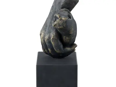 Lovers Hands Entwined Sculpture 3D model