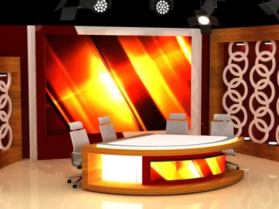 News Tv Studio 2 Alternatives 3D model