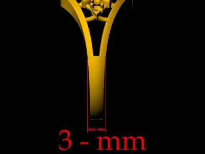 Diamond Ring - 0032 3D print model