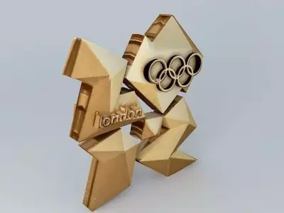 London 2012 Gold Logo 3D model