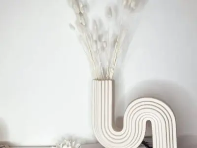 wave vase 3D print model