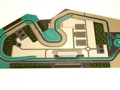 Motorsport track 3D model