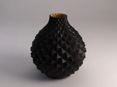 CERAMIC VASE---Diamond relief 3D model