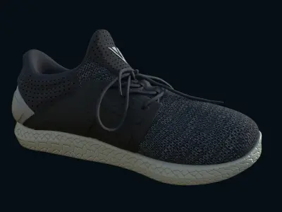 Trainers blue grey 3D model 3D model