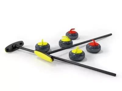 Sport Equpment With Mallets 3D model