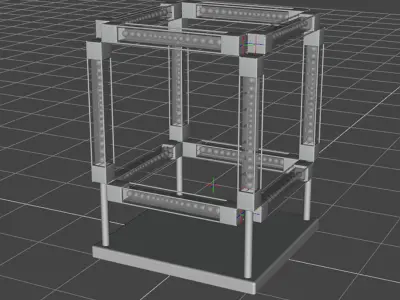 Cube Glass Bar Lamp 3D model