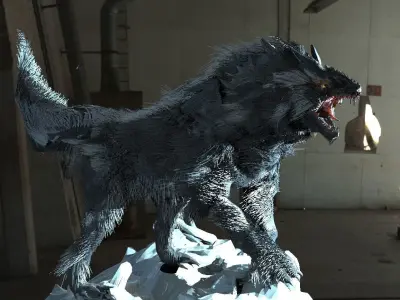 Fenrir The wolf 3D model