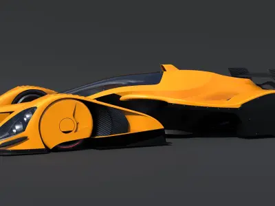 RB Formula racing Concept Low-poly 3D model