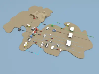 Oil map 3D model