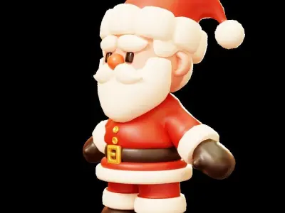 Santa Claus Low-poly 3D model