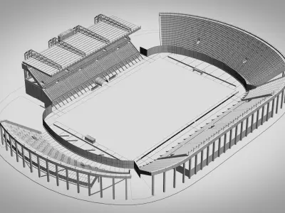 Stadium - Athletic Club San Lorenzo de Almagro Low-poly 3D model