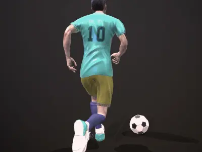 Low-poly model of the character Football Player Low-poly 3D model
