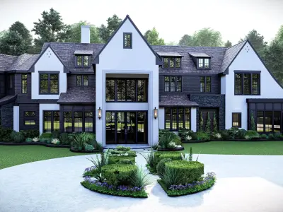 Modern Farm House Number 4 - Stl -Dae file - 3d model Only 3D print model