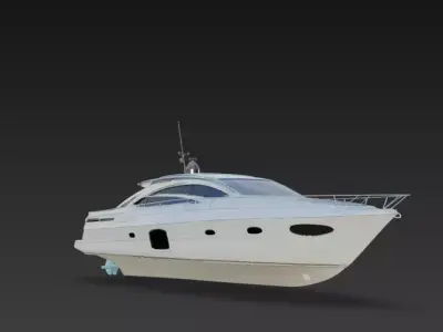 Modern Sport Motor Yacht Cabin Cruiser 3D Model 3D print model