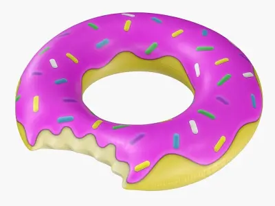 Donut Pool Float PBR 3D model