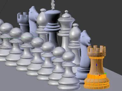 Chess Board 3D model