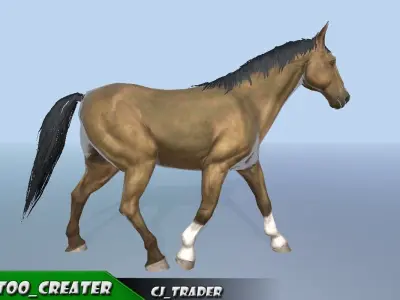 Horse Rigged-Animated 3D Model 3D model
