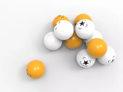 Ping Pong Ball Low-poly 3D model