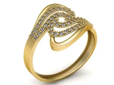 Luxury Dimond Ring For Women 3d Printabel Model 3D print model