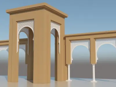 Traditional Moroccan Door 3D model