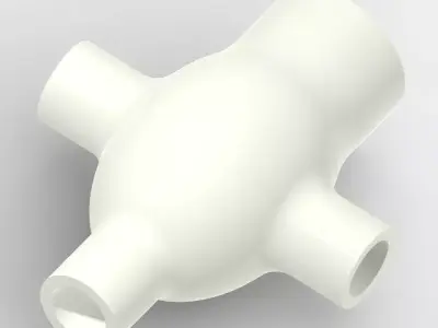 Innovative Cross Pipe Fitting 3D print model