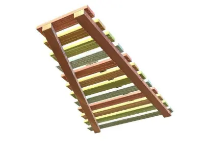 Low Poly Xylophone And Mallet Low-poly 3D model