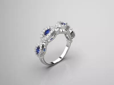 bride wedding ring jr00040 3D print model