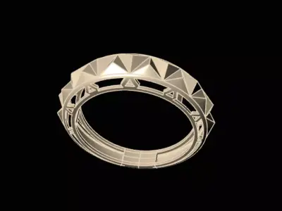 Golring4 Carved ring 3D print model